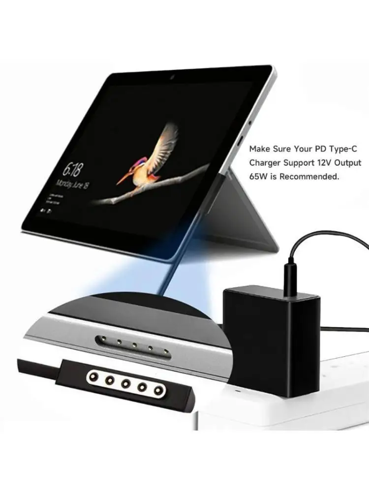 652F to USB C Charging Cable for Surface 1 2RT Laptops Portable Cord Replacement