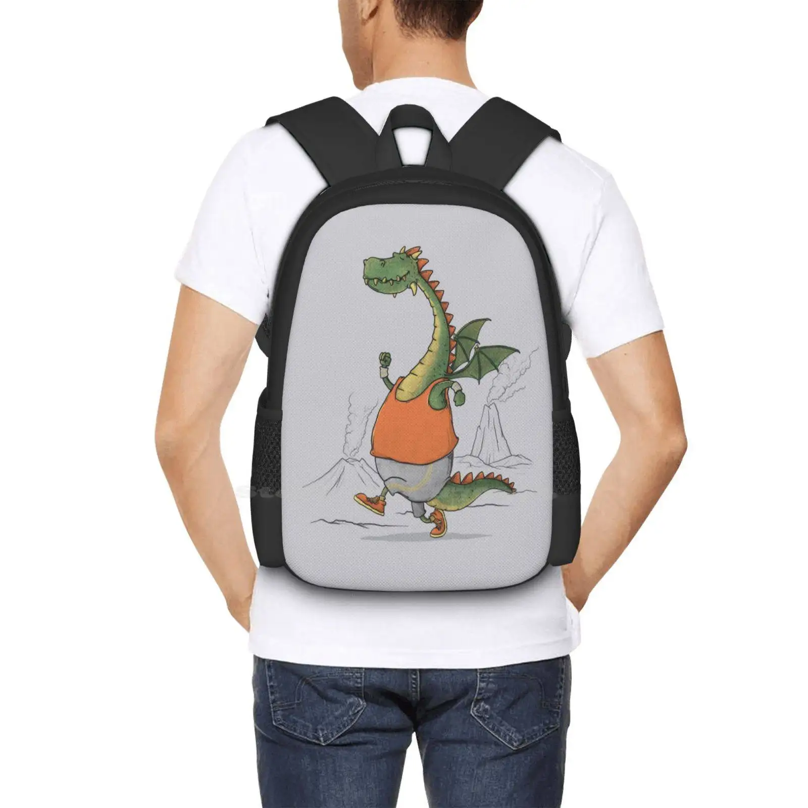 Morning Run Hot Sale Backpack Fashion Bags Running Morning Mountains Dragon Sport Athletic Funny Animals Cartoon Nature Kids