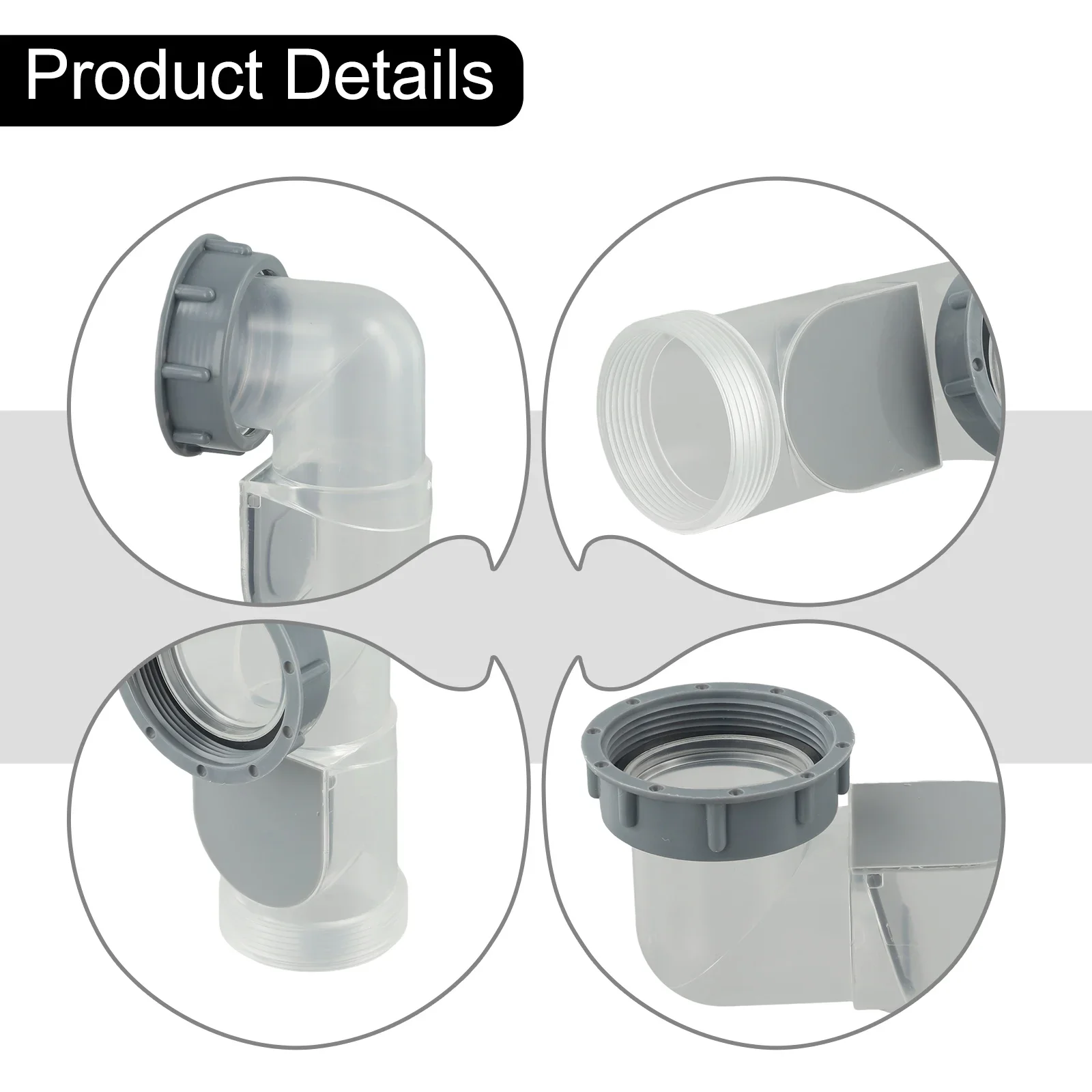 

Kitchen Drain Valve Anti-odor Check Valve Plumbing Repairs Plumbing Solution Transparent Gray Bending Head Design PP Material