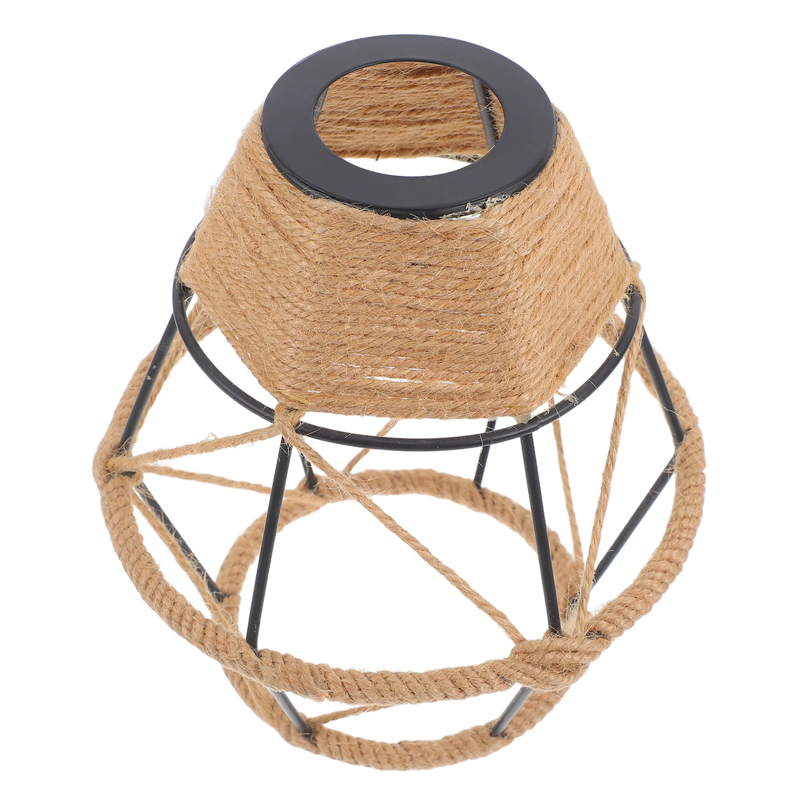 

Woven Rustic Industrial Iron Lampshade Handwoven Rope Design Wall Lamp for Living Room Bedroom Dining Room Decor