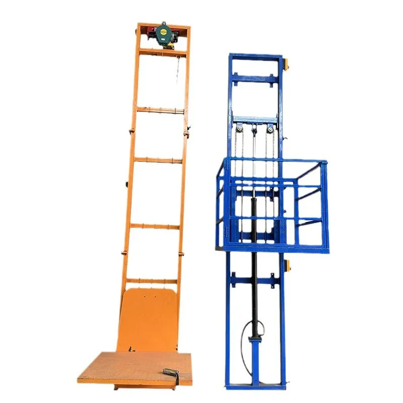 

lifting freight elevator Household small hoist Electric hydraulic lifting platform Simple lifting freight elevator