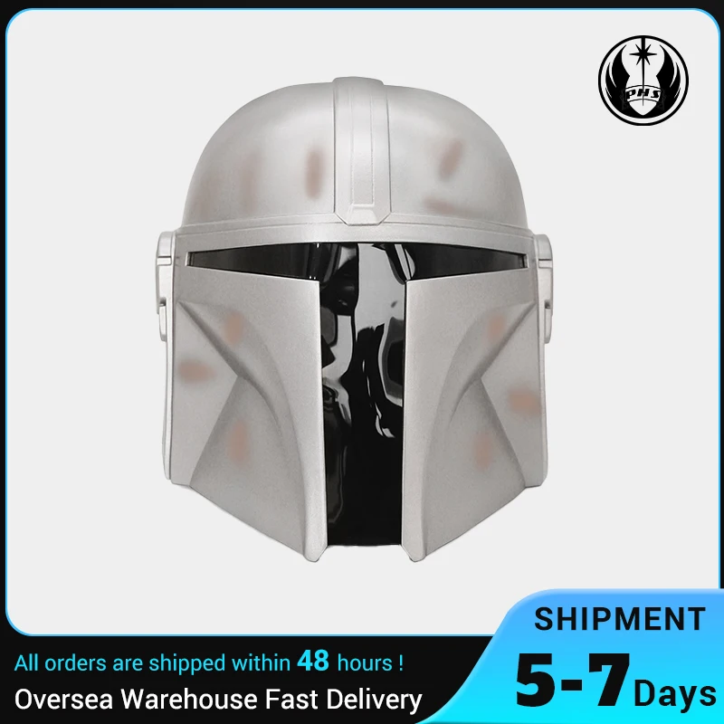 PHS Helmet The Mandalorian PVC Cosplay Mask  Full Head Halloween Christmas Party BirthdayGift, Cosplay for Children, Adult Toys