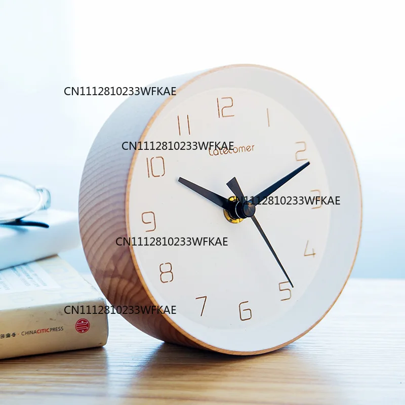 New wooden creative pendulum clock ornament creative home ornament bedroom living room desktop electronic clock digital clock