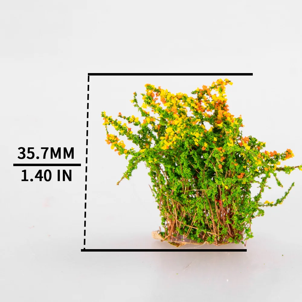 2 pièces 3.5cm grappe de fleurs miniatures grappe d'herbe pour la fabrication de modèles de bricolage/paysage militaire/paysage de construction d'architecture/Diorama