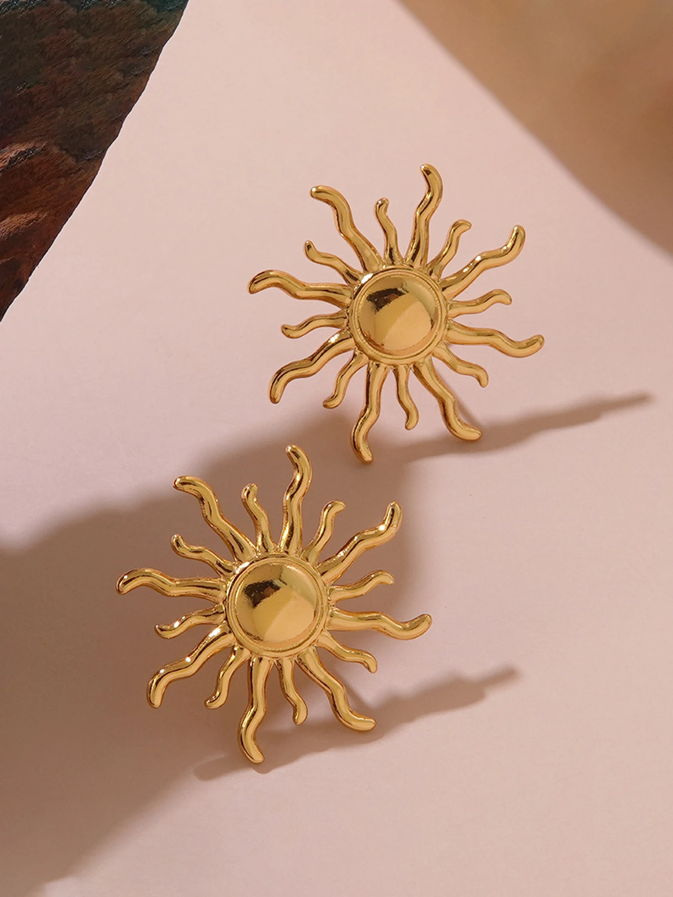 أقراط نسائية غير متماثلة من الفولاذ المقاوم للصدأ، تصميم قديم عتيق، إكسسوار مجوهرات لجميع المواسم، ديكور أذن على الطراز العادي #1