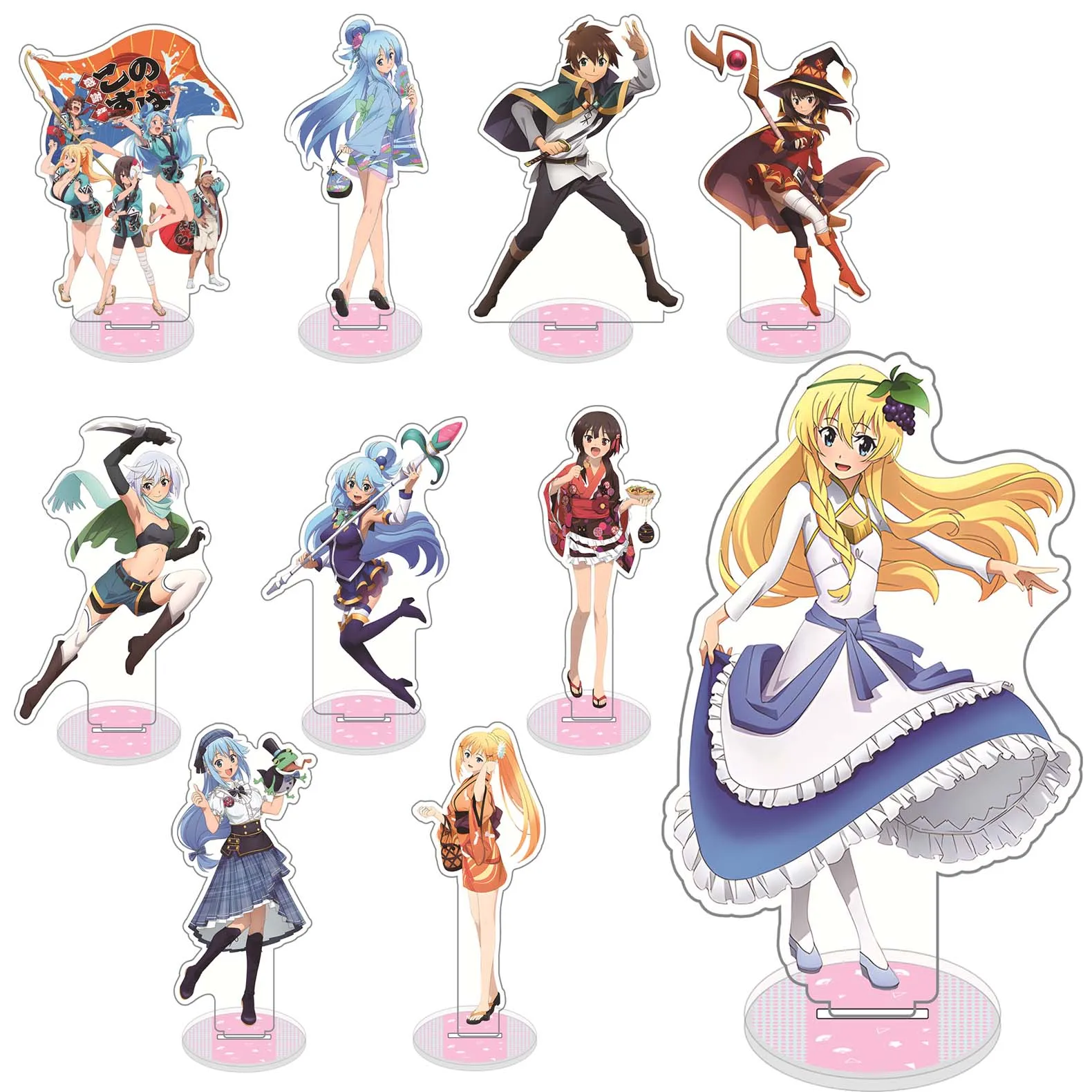 Kono Subarashii Sekai ni Shukufuku o! anime acrylic stand-up plate spot goods desktop ornament 15 centimeters gift