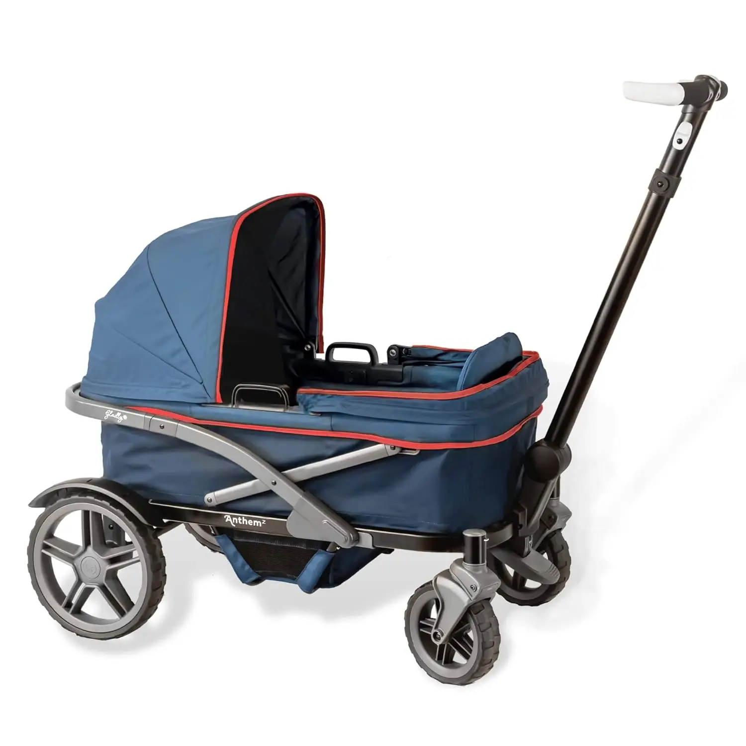 AnthemZ All-Terrain Stroller Wagon for 2 Kids, Wild Berry