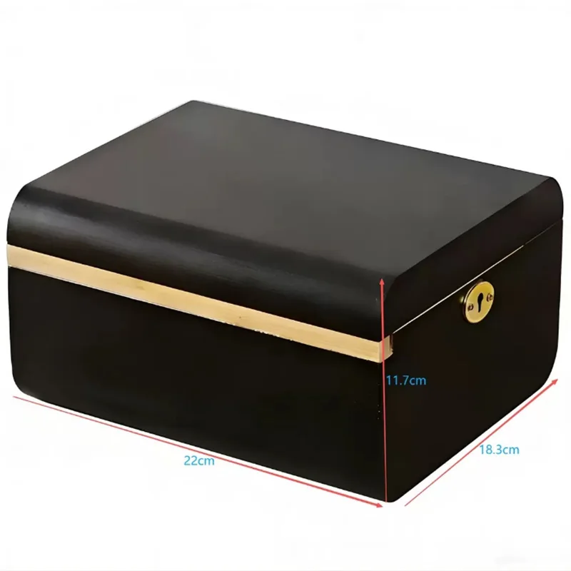 Premium Wooden Box Removable Rolling Tray Storage Smell Proof Decorative Box with Vintage Locks for Home or Office