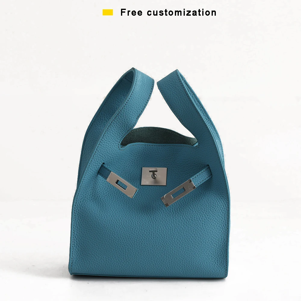 

Genuine leather basket handbag 2025 new niche design top layer cowhide garbage bag bag women's one-shoulder crossbody bag