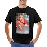 New fashion heavyweight vintage Summer Round Collar streetwea vintage Britney knives 2 T-shirt plain quick ying men clothing