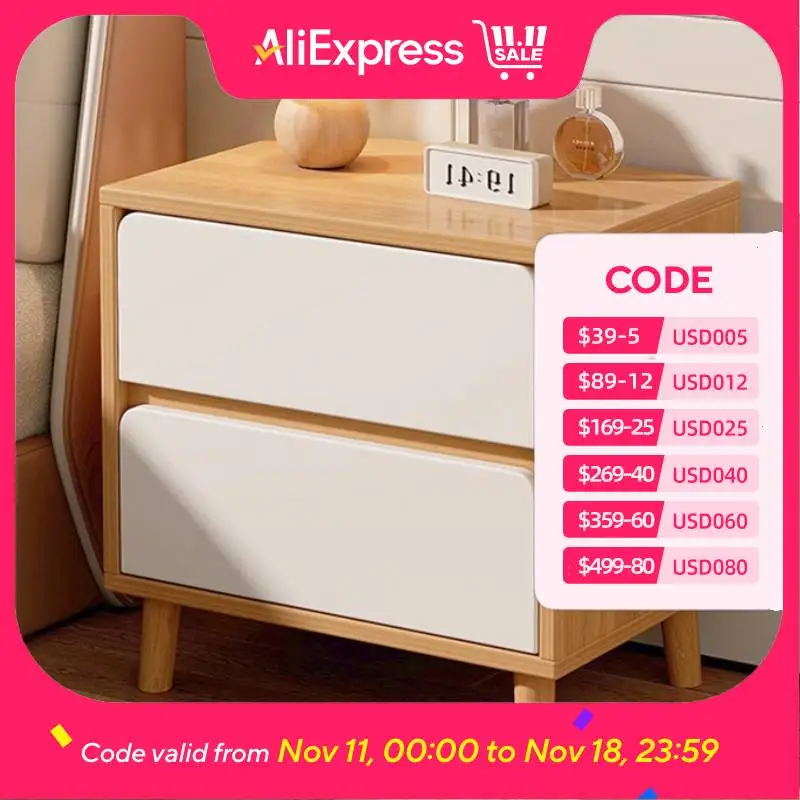 

Minimalistic Classic Nightstands Drawer Storage Luxury Bedside Nightstands Nordic Organization Tavolino Da Letto Furniture Home