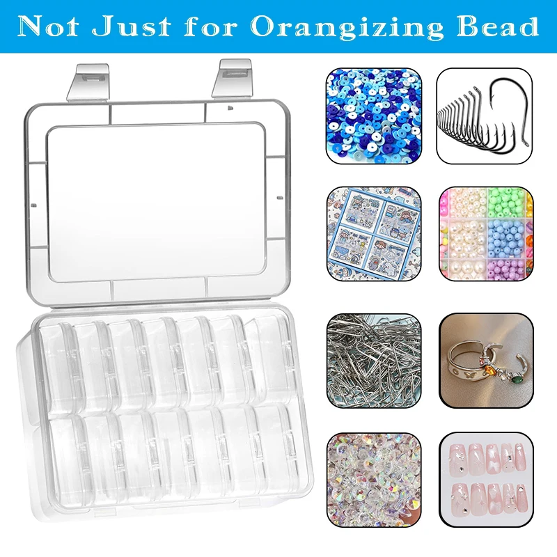 Rings Storage Box Transparent Square Earrings Case Jewelry Finding Accessory Packaging Bead Pearl Organizer Dresser