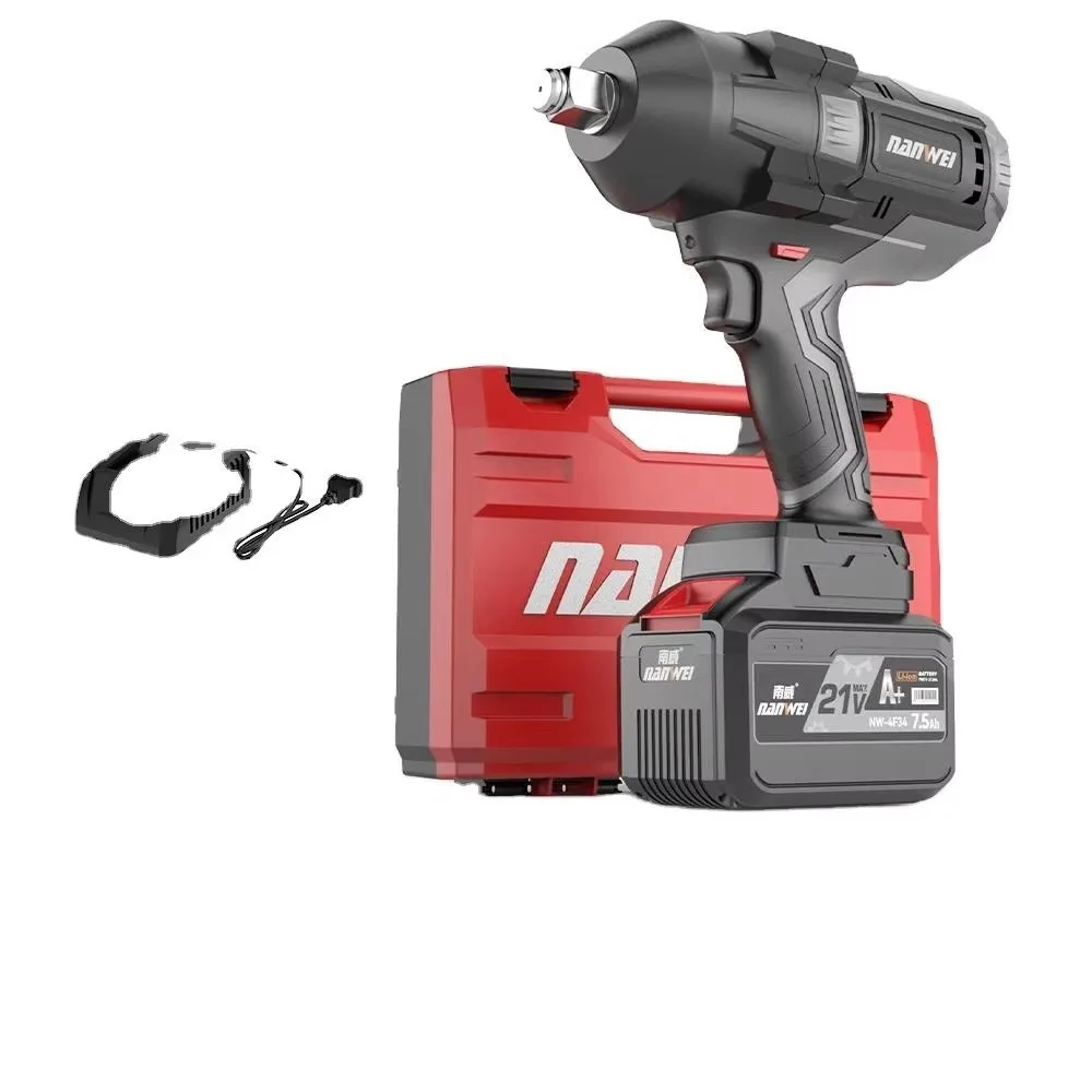 NANWEI 20V Cordless Impact Wrench 1500N Brushless Motor Heavy Duty Power Tool for Car Repair & Construction