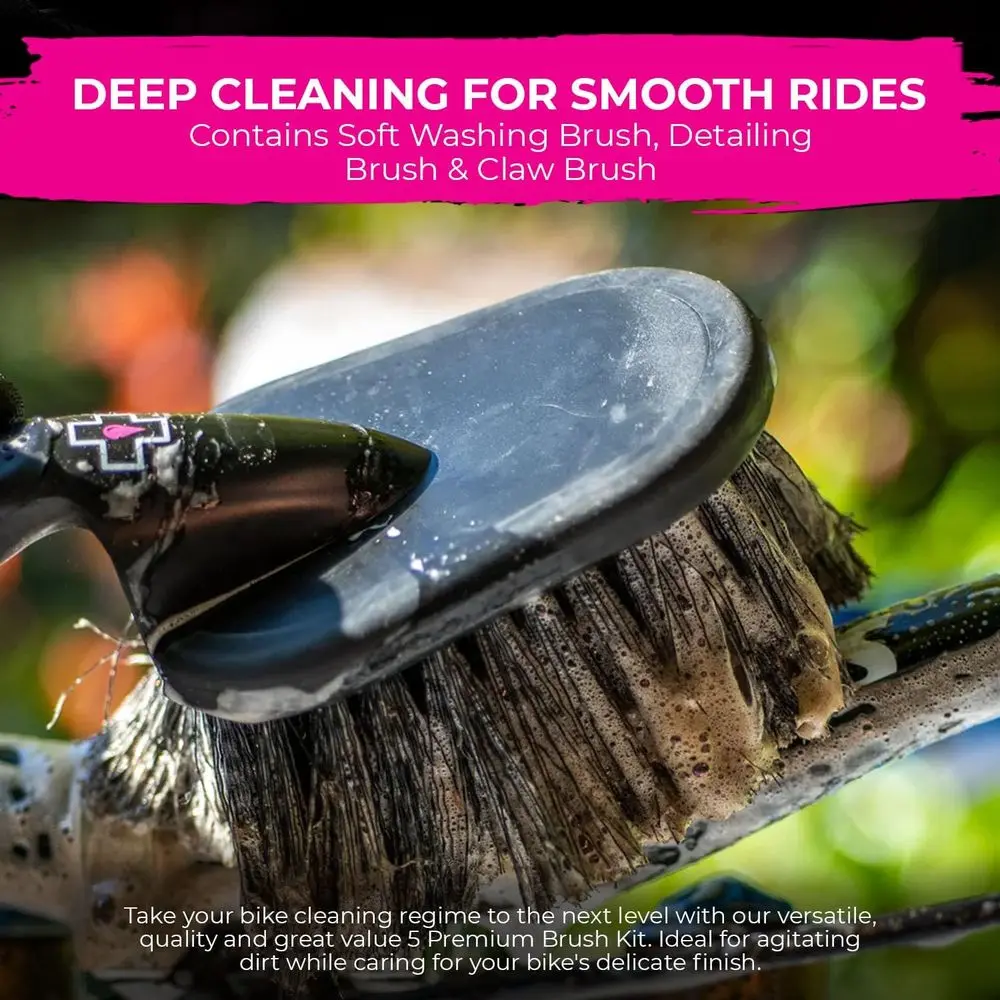 Kit de nettoyage de moto tout-en-un : nettoyant écologique 500 ml, spray NanoTech 1 L, nettoyeur de chaîne X3, 5 brosses Premium