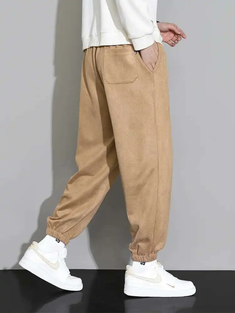 

10Xl Plus Size Chamois Leather Pants Men Sportswear Casual Long Spring Oversized Sweatpants Male Loose 9Xl 8Xl Joggers Trousers