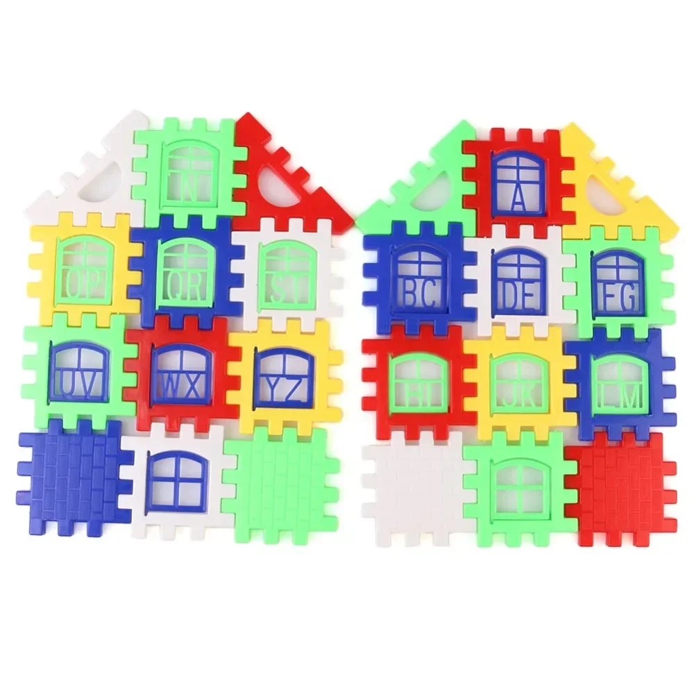 2025 el mejor juguete de regalo DIY para niñas 24 unids/set piezas pequeñas de plástico niños bloques de aprendizaje formas juguetes de bloques de construcción desarrollo