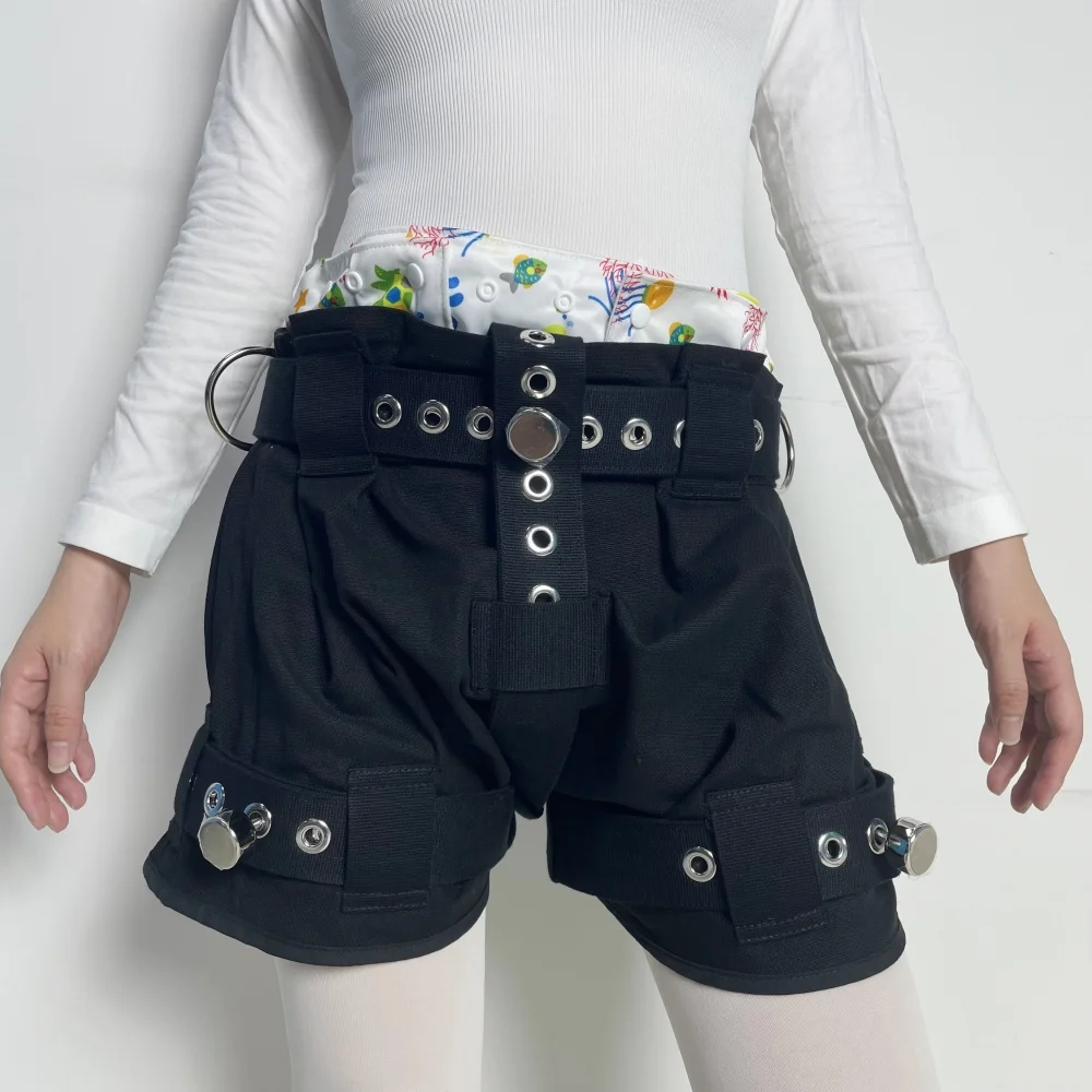 

Adult Diaper Cover Heavy Duty Locking Diaper Pants Anti-Diaper Removal ABDL Restraining Costume Underwear DDLG Chastity Shorts