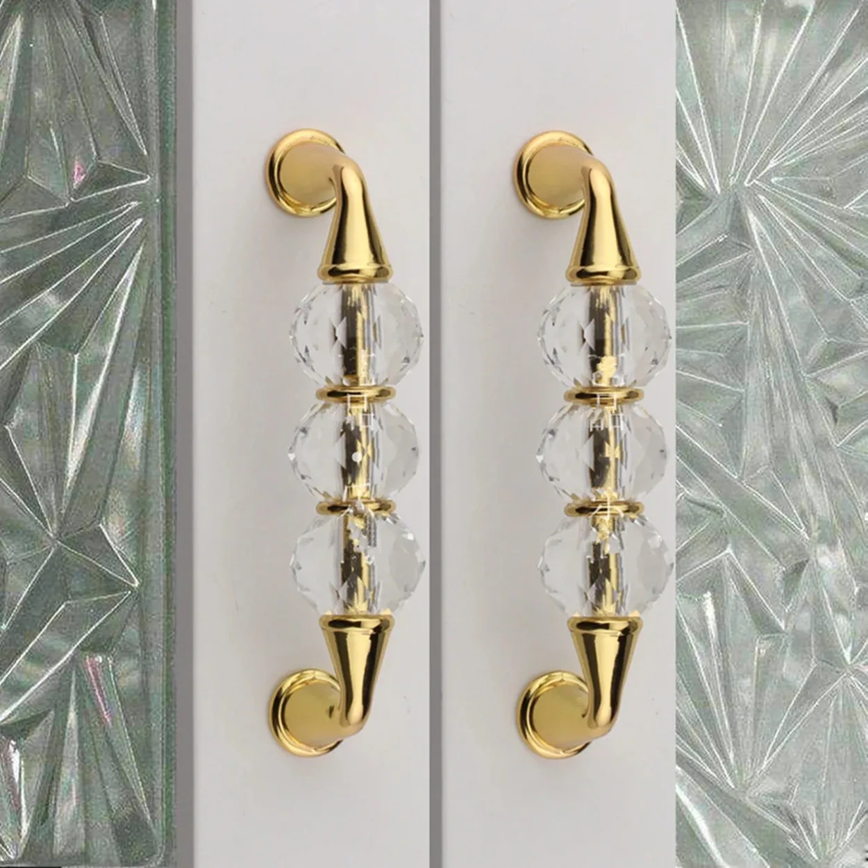 96mm fashion deluxe transparent crystal wine cabinet kitchen cabinet door handle silver gold drawer tv cabinet cupboard knob