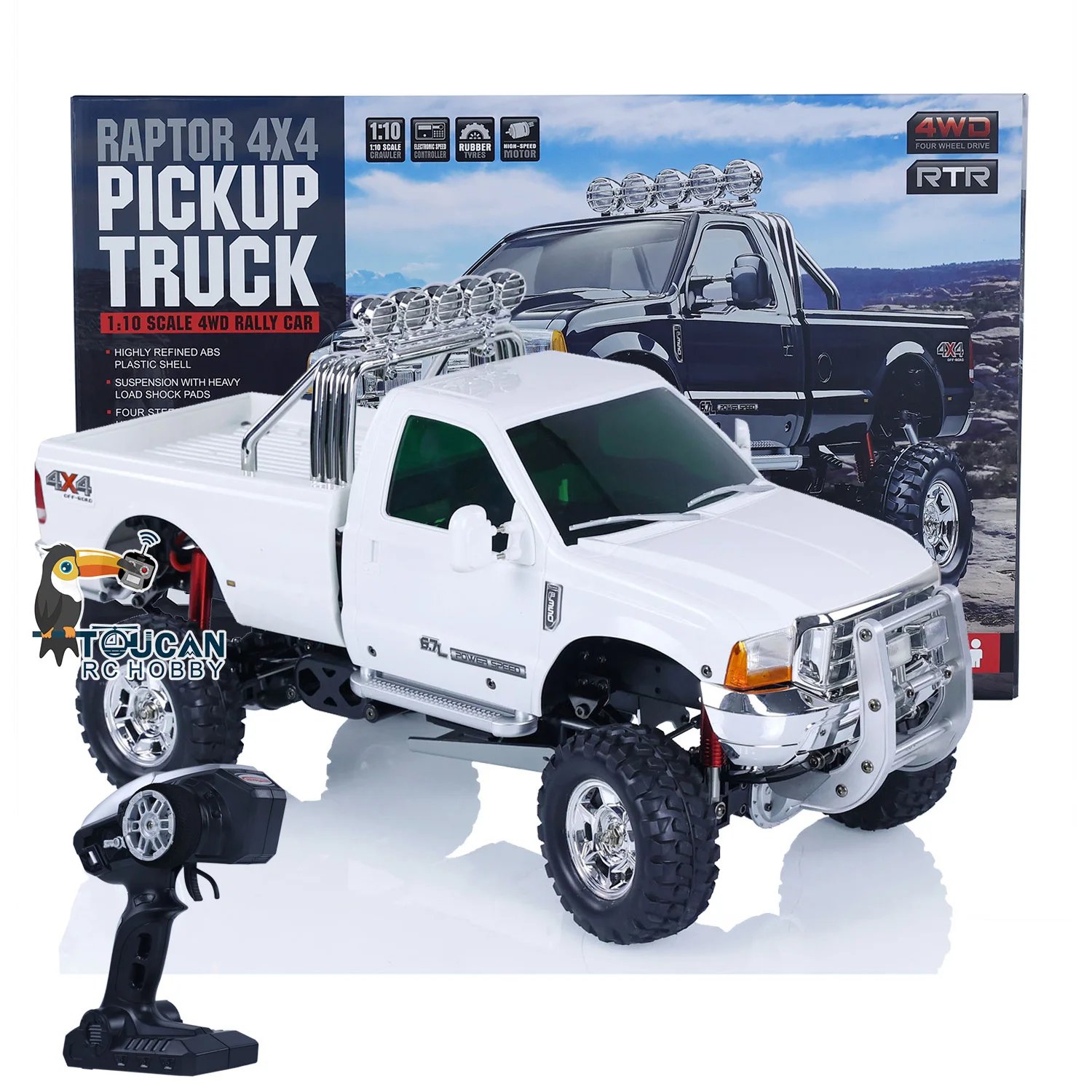 Estoque dos eua hg p410 1/10 4x4 rc captador rally carro de corrida rastreador 2.4g rádio motor esc edição preta veículo de brinquedo th16938