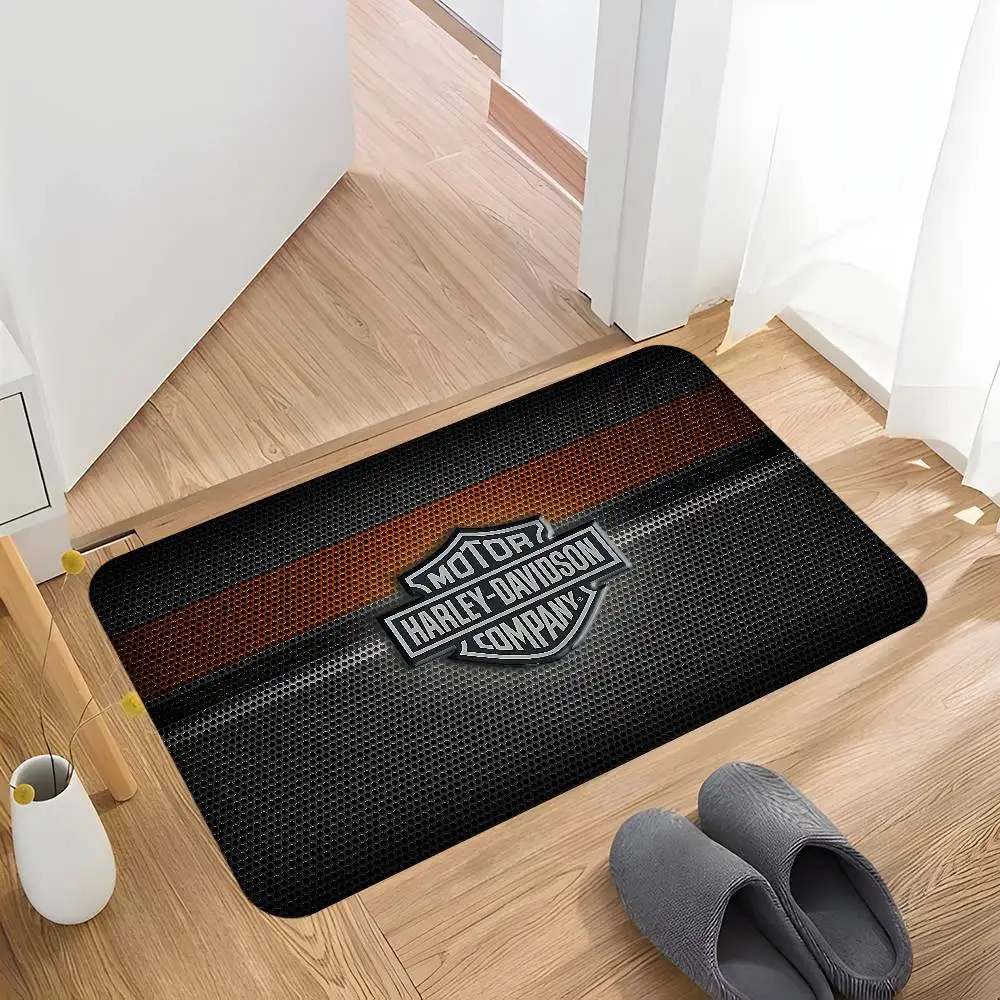 Motorcycle H-Harley D-Davidson Door Mat Kids Room Bedroom Decoration Balcony Anti-Slip Doormat Living Room Doormat Area Rug view 5