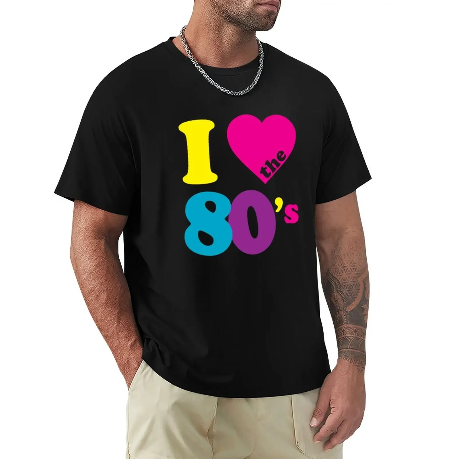 

I Love the 80s Eighties T-Shirt oversized shirts graphic tees Men's t-shirt