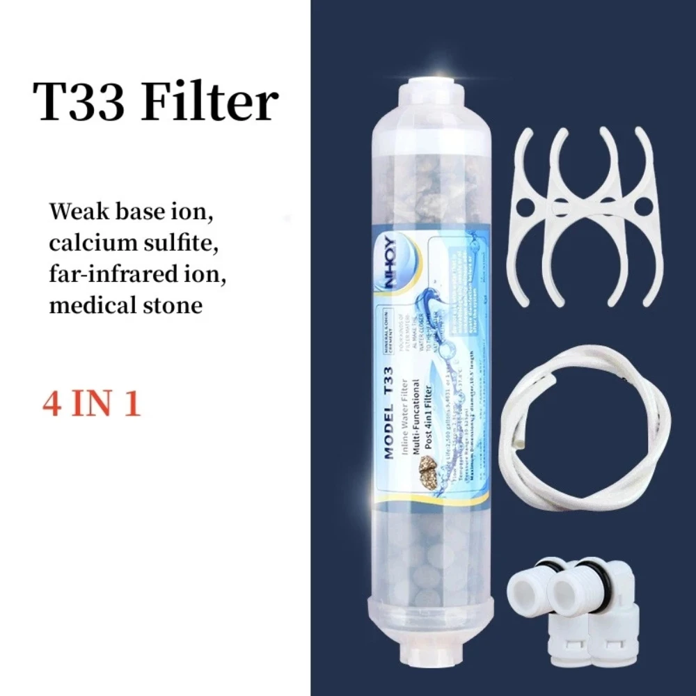 PH+ 10 Inch Quick Connect Under Sink and Reverse Osmosis System Alkaline Water Filter Cartridge Replacement Mineral Antioxidant