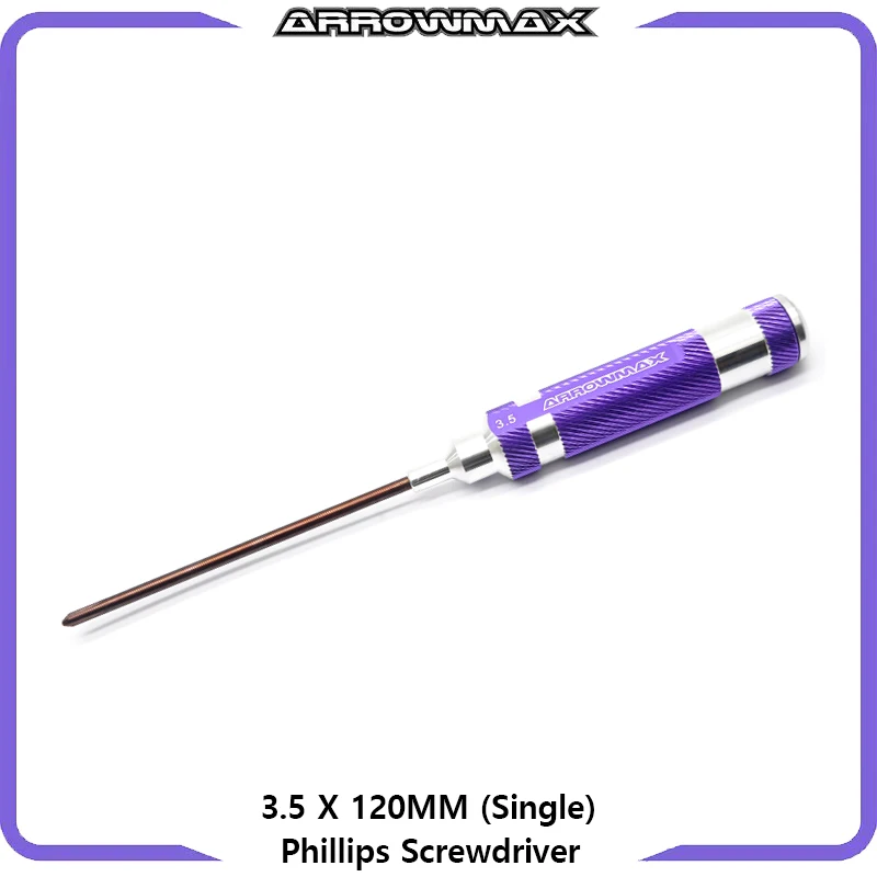 ARROWMAX Phillips Screwdriver 3.5, 4.0, 5.0 & 5.8 X 120mm Purple RC Tools