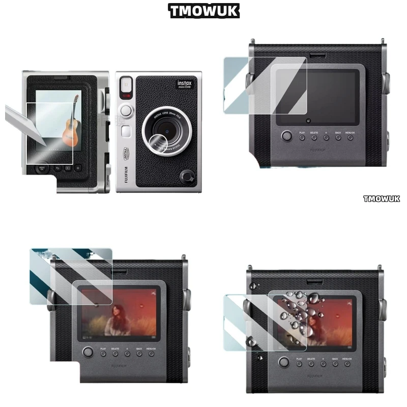 

For Fujifilm Instax WIDE EVO Mini Evo 9H Tempered Glass Shield, HD Anti-Scratch LCD Film