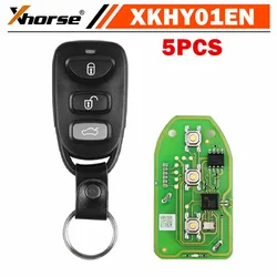 5PCS/LOT Xhorse XKHY01EN Wire Universal Remote Key for Hyundai 3+1 Buttons English Version working with Xhorse VVDI Key tool