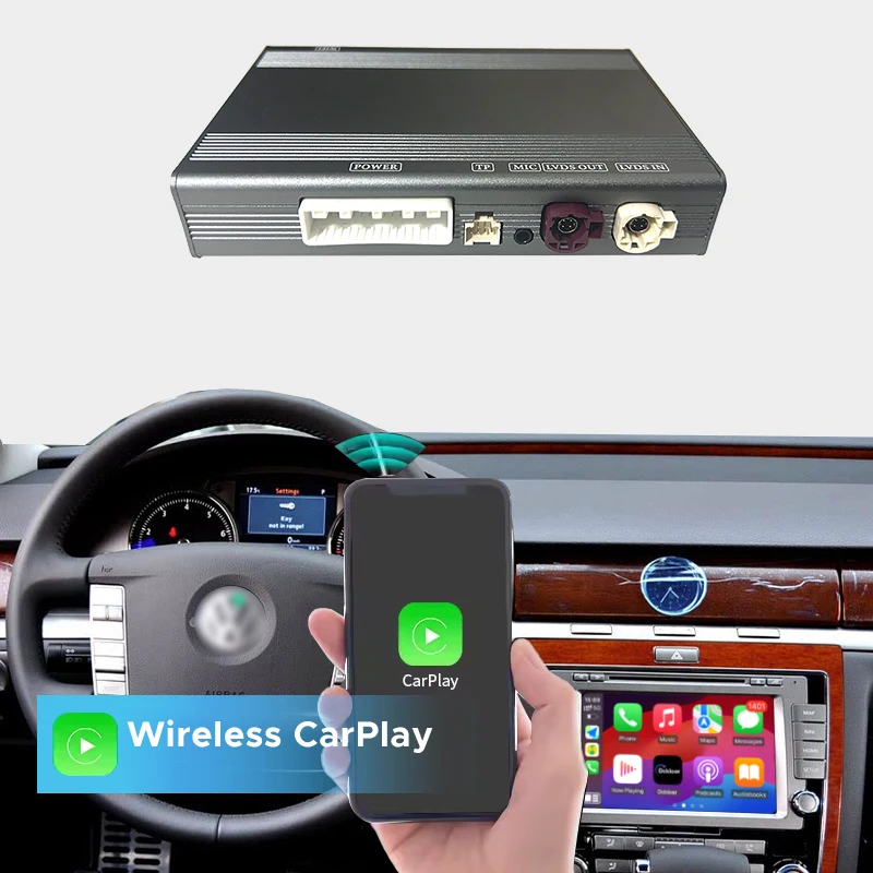 Wireless Car Play Phaeton RNS810 2009-2015 Mirror Link Android Auto Smart Carplay Box Plug And Play