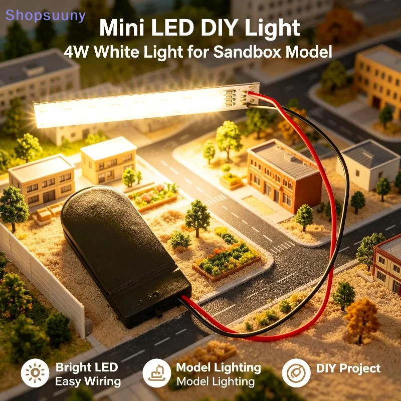[SU]1Pcs Small Light Bulb/Battery Box Lamp Bead Luminous Material Accessory For DIY Model Making Scenery No Battery[SU]