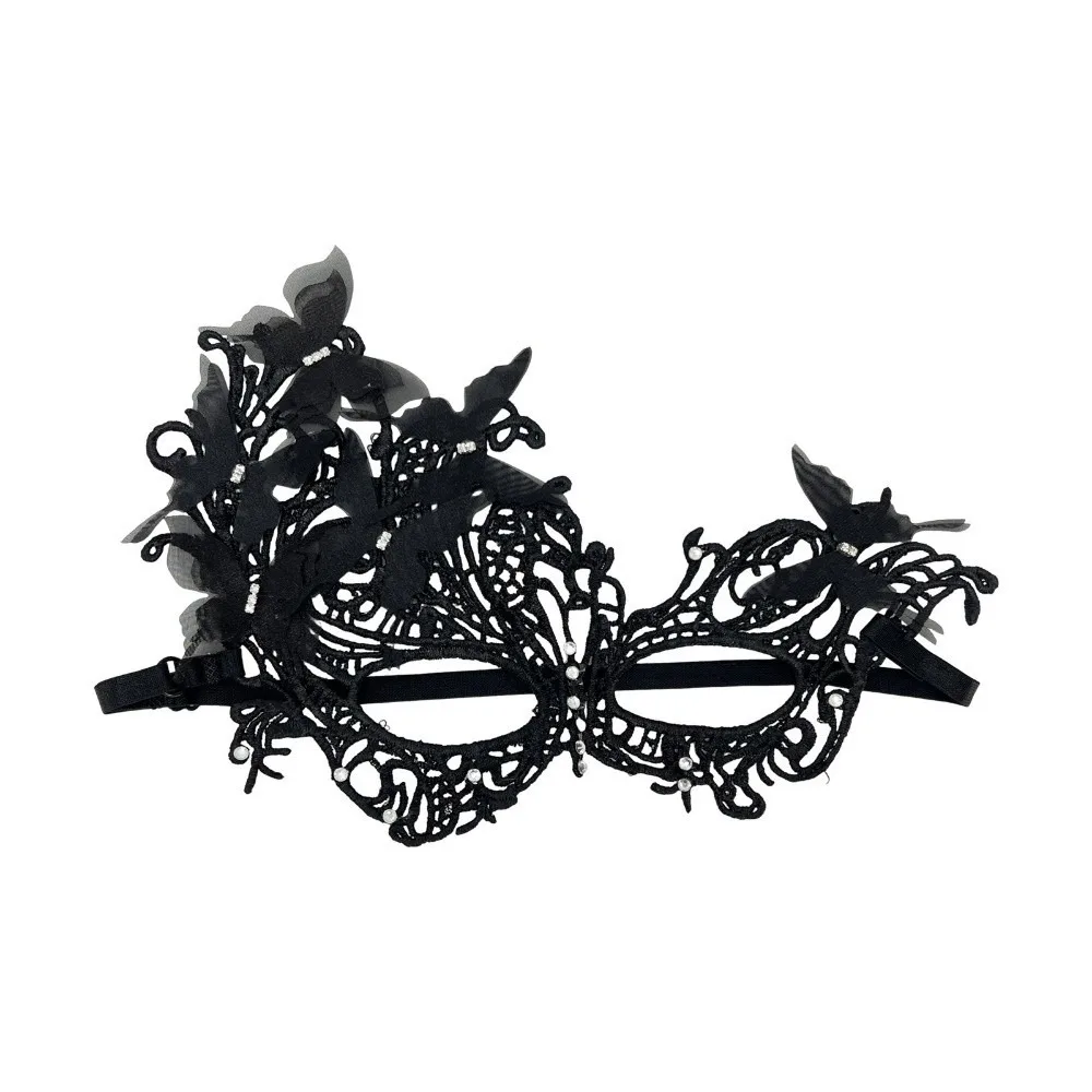Multicolor Half-Face Lace Mask Seductive Style rhinestone Masquerade Mask Cosplay Masquerade Halloween Festival Party Mask