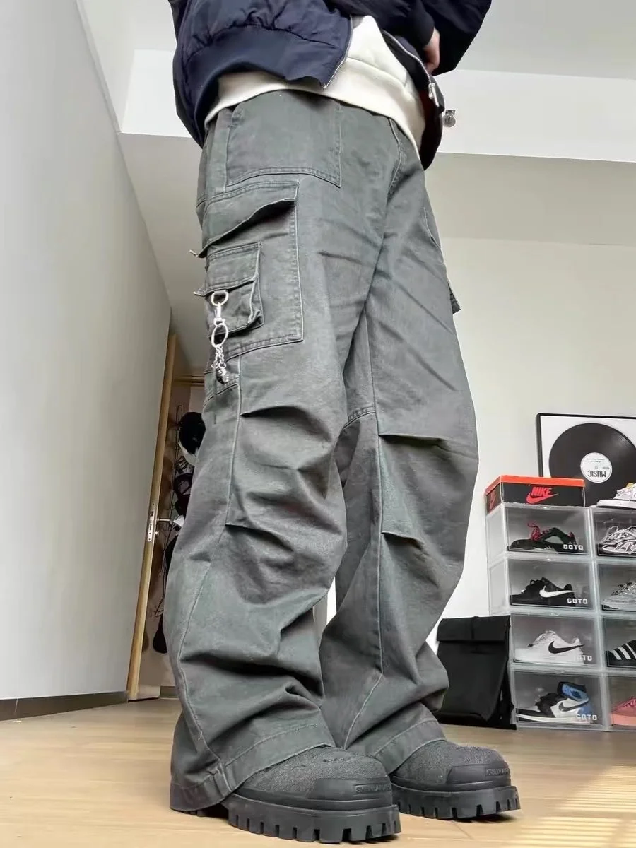 Plones Vaqueros Casus de Pierna Recta para Hombre, Estilo Retro Americano, dos, Estilo Urbano, Versátiles