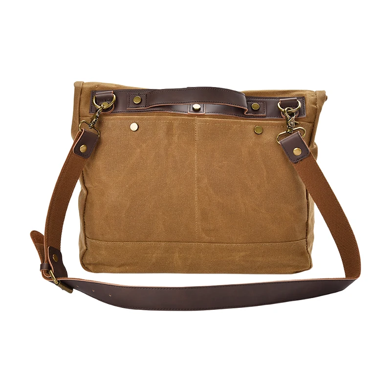 Universal Motorcycle SaddleBag Retro Waterproof Messenger Bag For Men Oil Waxed Canvas Motorbike Luggage Outdoor Riding Toolkit