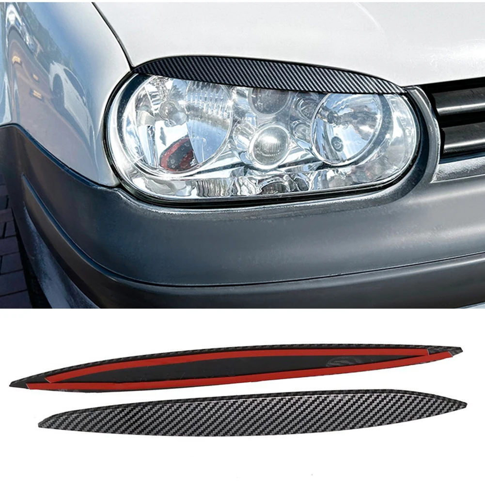 

2 Pcs Headlight Cover Headlight Cover Car Headlight Eyebrow For Golf MK4 1997-2005 Replacement Trim High Quality