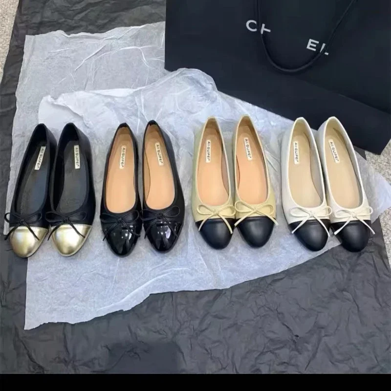Zapatos mocasines con nudo de mariposa para mujer, zapatos planos cómodos de suela blanda a la moda, zapatos cómodos de primavera 2025 para mujer