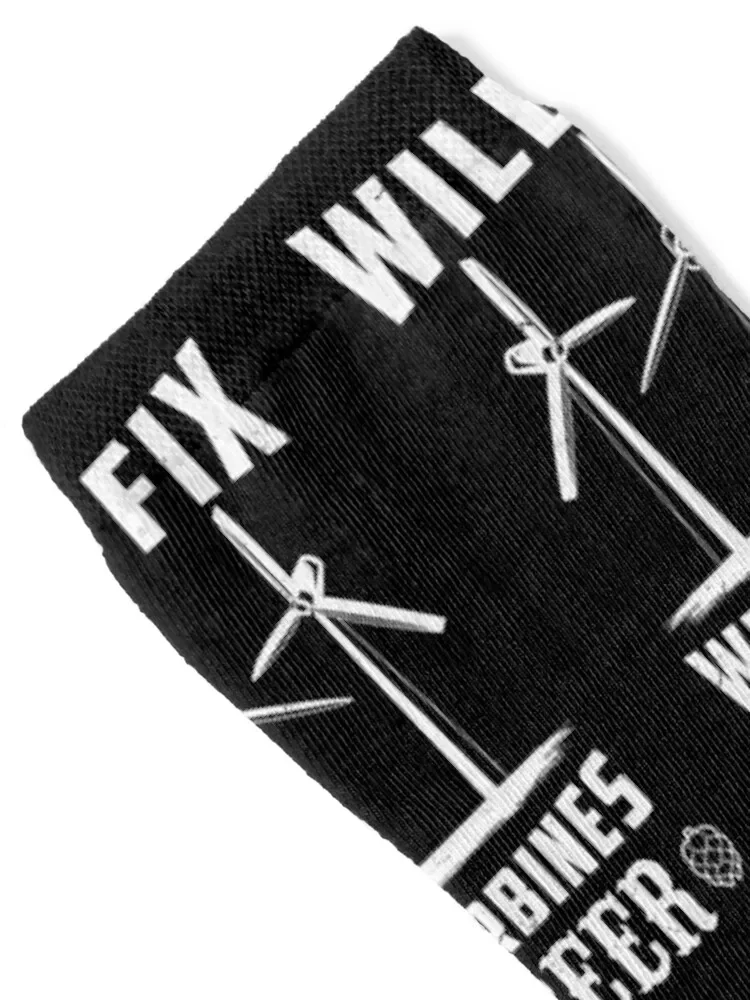 Wind Turbine Technician Gift Idea Socks Soccer floral Crossfit Socks For Man Women's