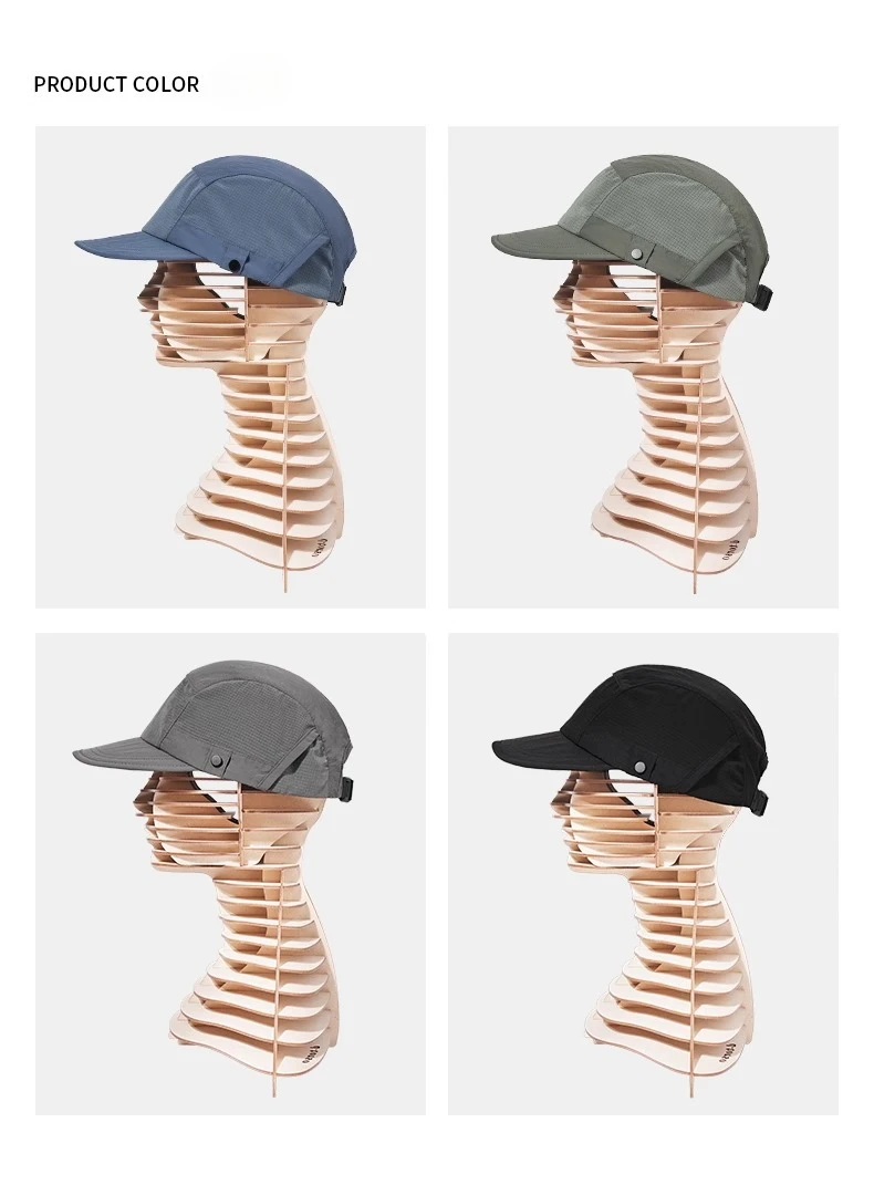 Feverseeker Japanische, schnell trocknende Frühlings- und Sommermütze, Werkzeugfunktion, fünfseitige Mütze, die Outdoor-Hüte für Männer und Frauen spleißt – Detail 4