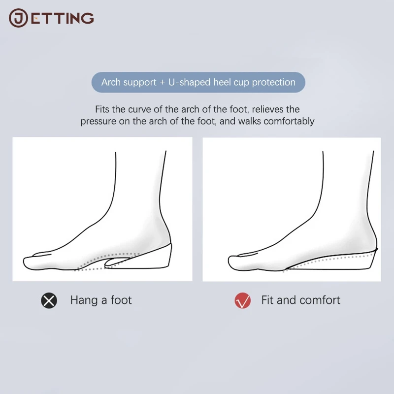 남녀공용 높이 증가 깔창, 평발 아치 지지대 정형외과 깔창 스니커즈, 힐 리프트 부스트 신발 패드, 1 쌍