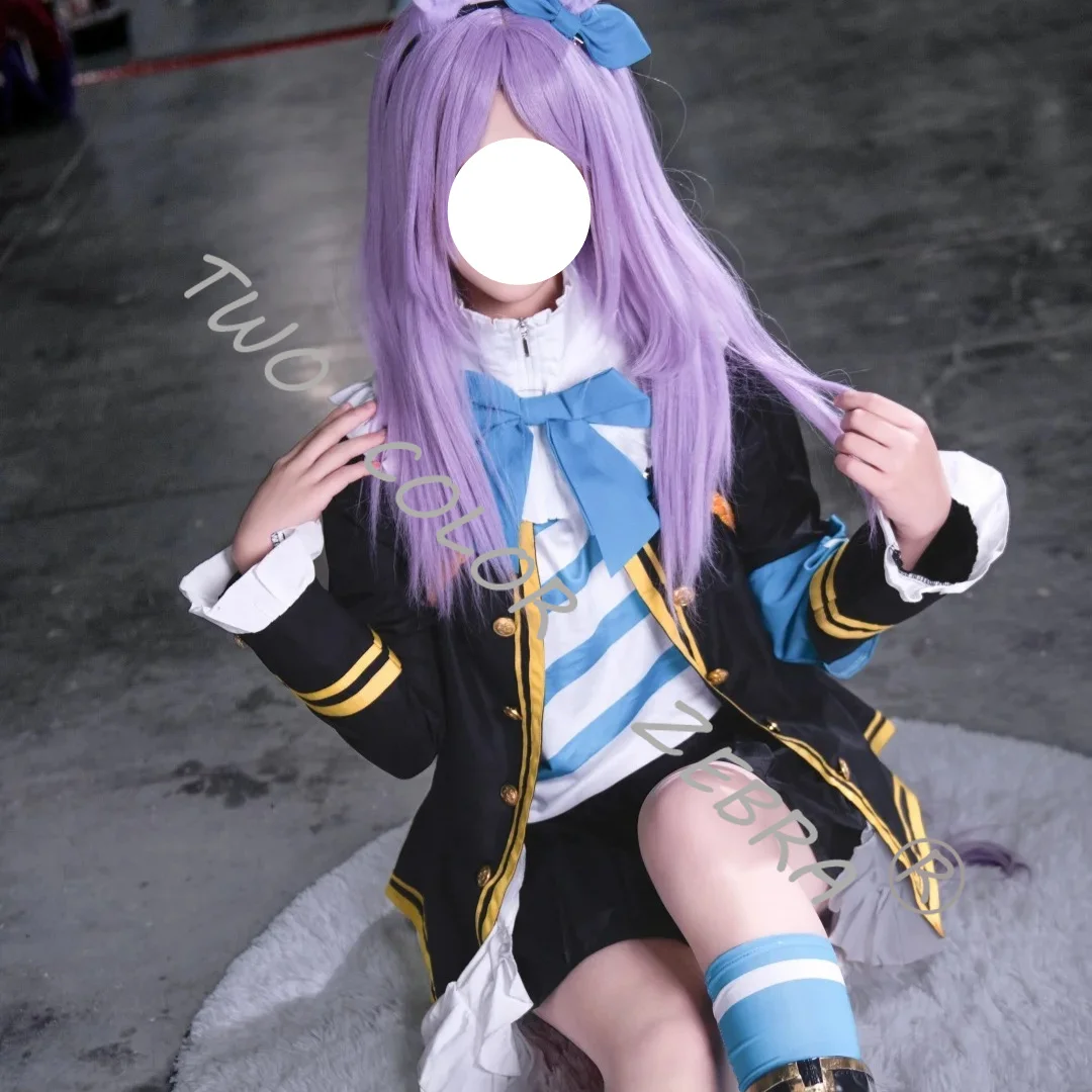 Mejiro McQueen Cosplay Costume Wig Black Jacket Ruffled Collar Skirt for Halloween Christmas Party Game Uma Musume Pretty Derby - view 5