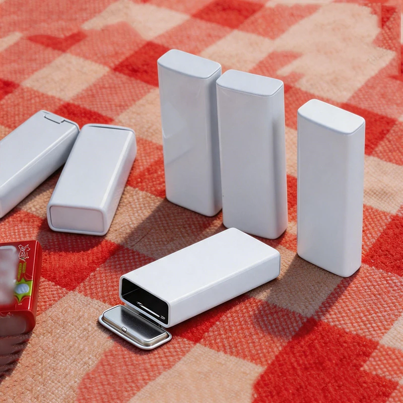 5PCS Flip Cover Candy Iron Box Small Metal Chewing Gum Storage Box Portable Home Cotton Swab Packaging Tinplate Sealed Can