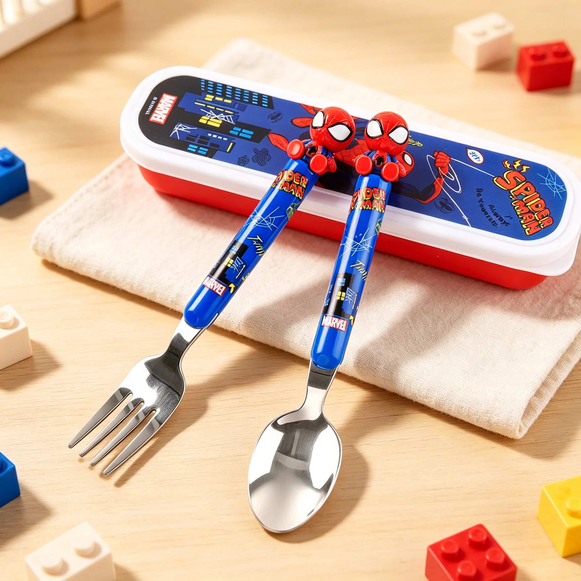 Spider-Man Cutlery Set Spoon Fork Tableware Stainless Steel Dining Utensils Character Gift for Fans Birthday Holiday image 5