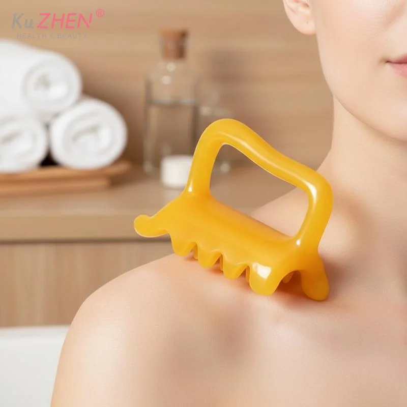 1PCS Resin Massage Tool With Anti-Slip Handle Ergonomic Design Massage Nodules For Facial Skincare Muscle Relaxation Home Use