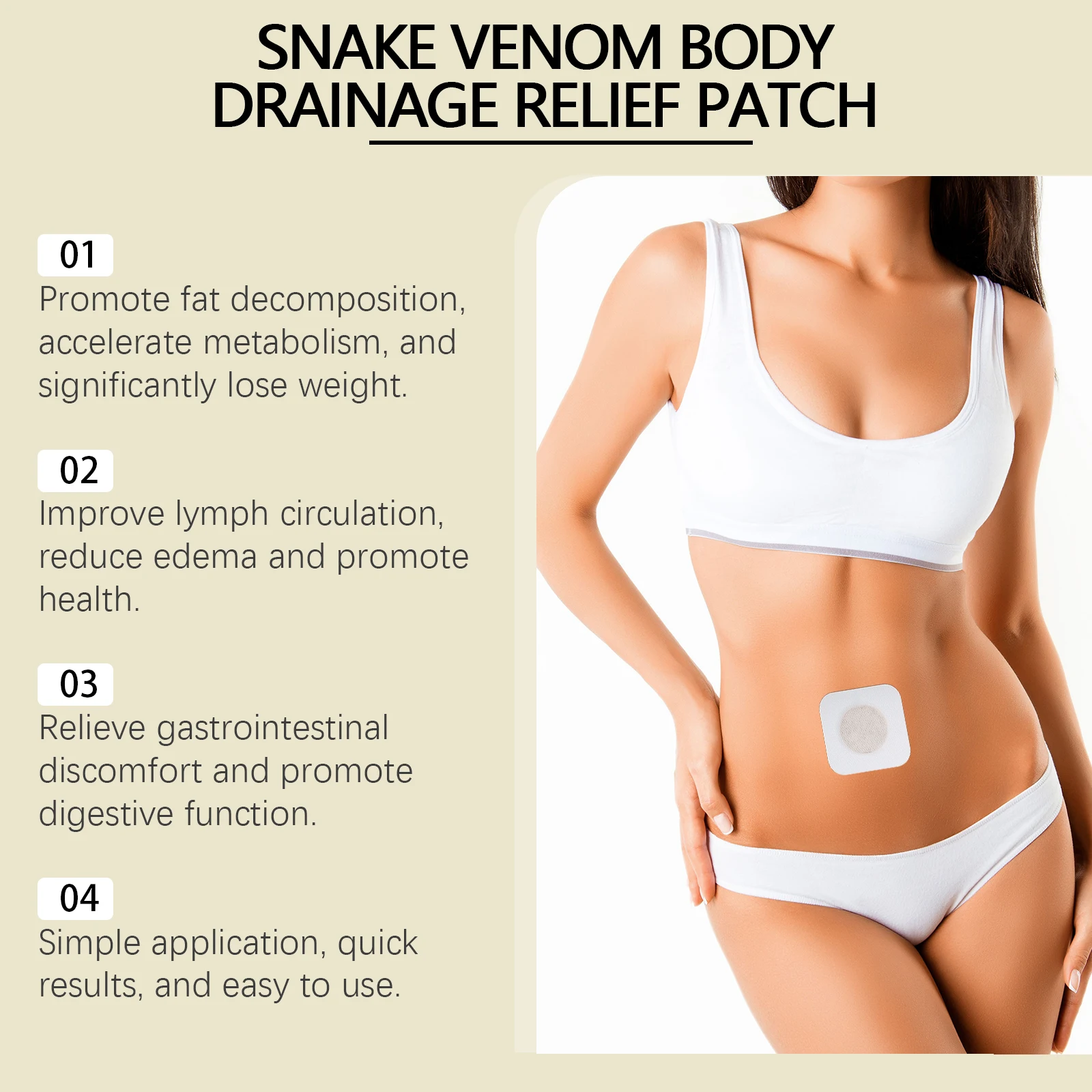 Lymphatic Drainage Patch Anti Swelling Armpit Chest Neck Lymph Removal Plaster Waist Belly Fat Burner Body Detox Navel Stickers