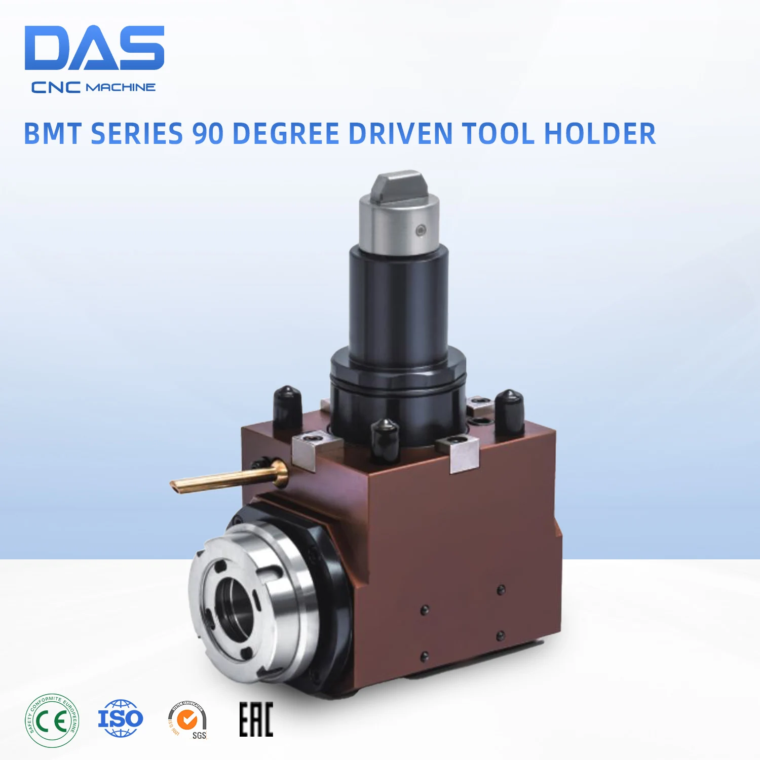 90 Degree Live Tool Power Head for CNC Compatible with BMT Power Turret