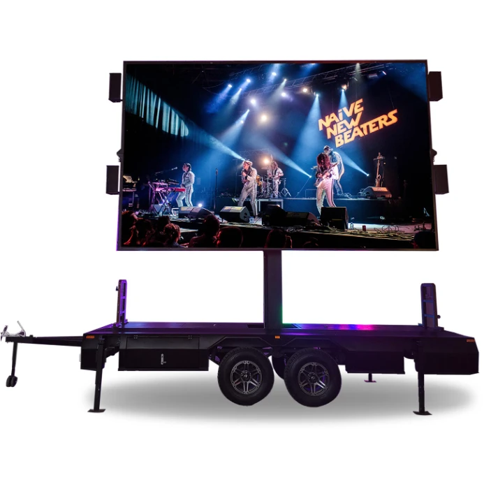 Outdoor Mobile Advertising LED Screen Trailer Vehicle Van Mounted P6 P8 P10 LED Display Trailer