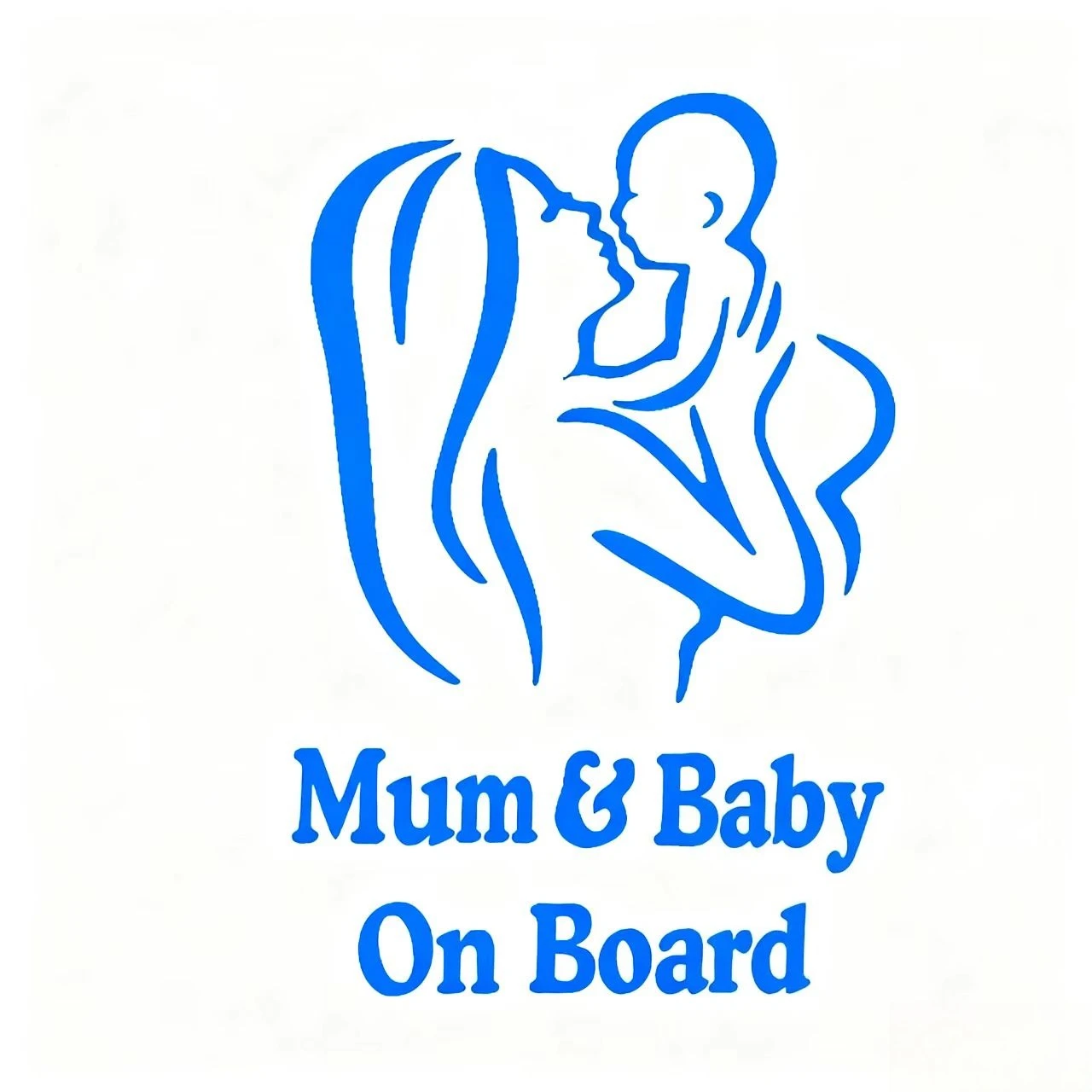 Waterproof Vinyl Mum Baby On Board Car Sticker Warm Mother Baby Pattern Safety Warning Decal For Car Rear Window Decor - view 3