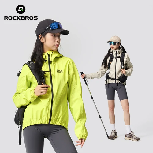 Imagen 2 del producto ROCKBROS-Chaqueta impermeable para ciclismo, impermeable, transpirable, para deportes al aire libre, cortavientos, ciclismo, senderismo, hombres y mujeres, talla europea