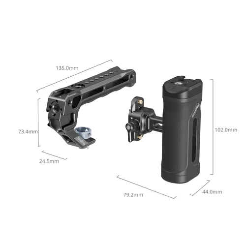 Imagen 2 del producto Kit de manijas laterales y superiores SmallRig Mini con abrazadera NATO, manija superior con riel NATO de localización ARRI, agarre para jaula para Sony y Canon -5949