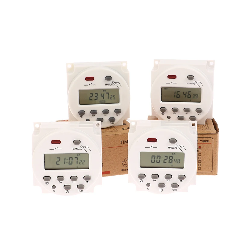 1Pc 12V 24V 110V 220V CN101A Digital LCD Power Timer Programmable Time Switch Relay CN101 Timer Switch Power Timer